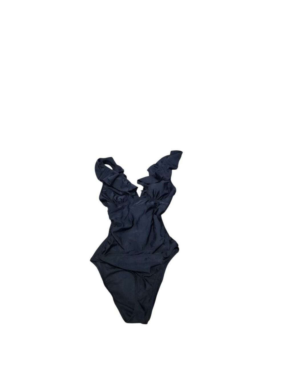 CUPSHE Multi Ruffled Straps Solid Color V-Neck Swimsuit Size Small - Picture 5 of 10